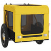 Pet Bike Trailer Yellow and Black Oxford Fabric&Iron