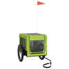 Pet Bike Trailer Green and Black Oxford Fabric and Iron