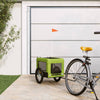 Pet Bike Trailer Green and Black Oxford Fabric and Iron