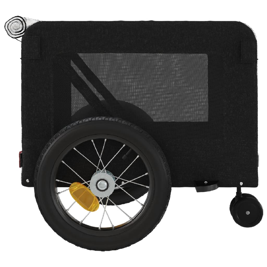 Pet Bike Trailer Black Oxford Fabric and Iron