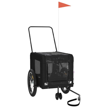 Pet Bike Trailer Black Oxford Fabric and Iron