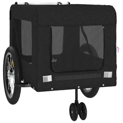 Pet Bike Trailer Black Oxford Fabric and Iron
