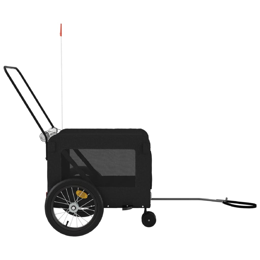 Pet Bike Trailer Black Oxford Fabric and Iron
