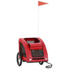 Pet Bike Trailer Red Oxford Fabric and Iron