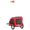 Pet Bike Trailer Red Oxford Fabric and Iron