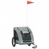 Pet Bike Trailer Grey Oxford Fabric and Iron