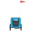 Pet Bike Trailer Blue Oxford Fabric and Iron