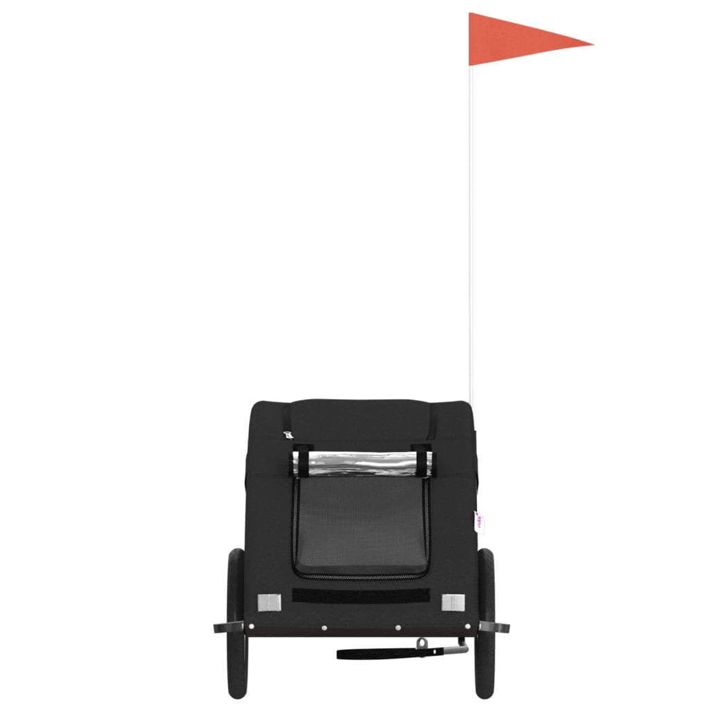 Pet Bike Trailer Black Oxford Fabric and Iron