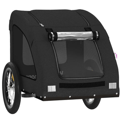Pet Bike Trailer Black Oxford Fabric and Iron