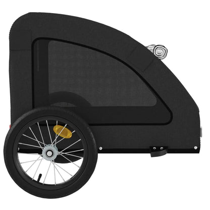 Pet Bike Trailer Black Oxford Fabric and Iron