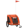 Pet Bike Trailer Orange Oxford Fabric and Iron