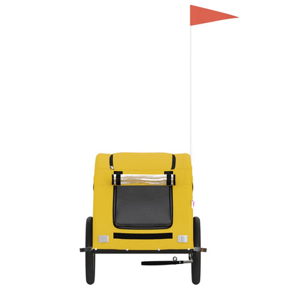 Pet Bike Trailer Yellow Oxford Fabric and Iron