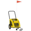 Pet Bike Trailer Yellow Oxford Fabric and Iron