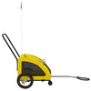 Pet Bike Trailer Yellow Oxford Fabric and Iron