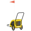 Pet Bike Trailer Yellow Oxford Fabric and Iron