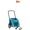 Pet Bike Trailer Blue Oxford Fabric and Iron