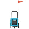 Pet Bike Trailer Blue Oxford Fabric and Iron