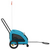 Pet Bike Trailer Blue Oxford Fabric and Iron