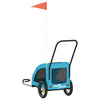 Pet Bike Trailer Blue Oxford Fabric and Iron