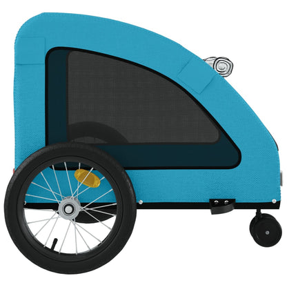Pet Bike Trailer Blue Oxford Fabric and Iron