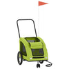 Pet Bike Trailer Green Oxford Fabric and Iron