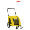 Pet Bike Trailer Yellow Oxford Fabric and Iron