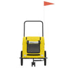 Pet Bike Trailer Yellow Oxford Fabric and Iron