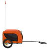 Pet Bike Trailer Orange and Black Oxford Fabric and Iron