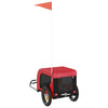 Pet Bike Trailer Red and Black Oxford Fabric and Iron