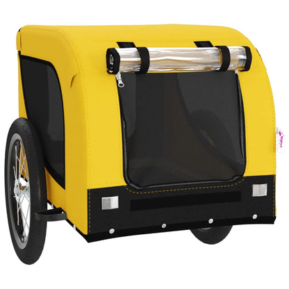 Pet Bike Trailer | Yellow and Black | Oxford Fabric, Iron, PVC
