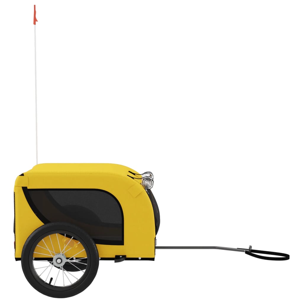 Pet Bike Trailer | Yellow and Black | Oxford Fabric, Iron, PVC