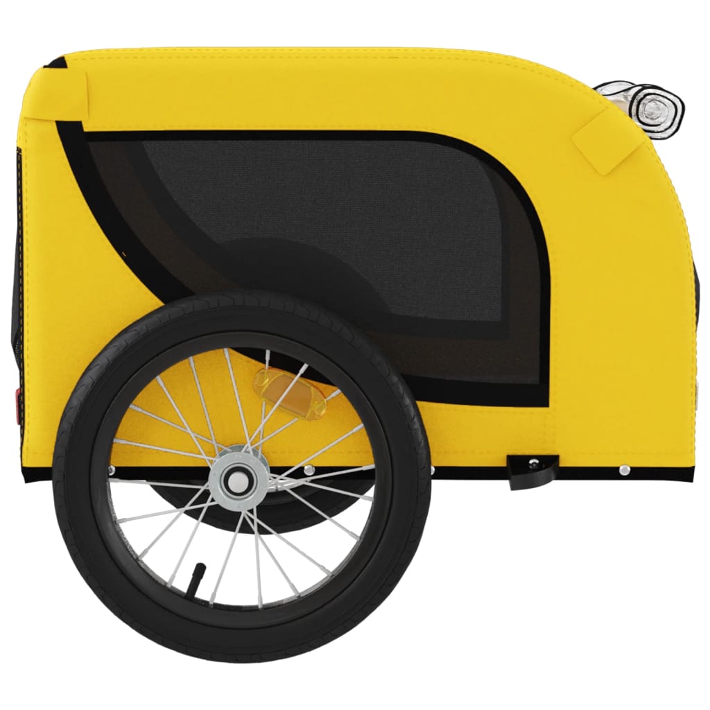 Pet Bike Trailer | Yellow and Black | Oxford Fabric, Iron, PVC