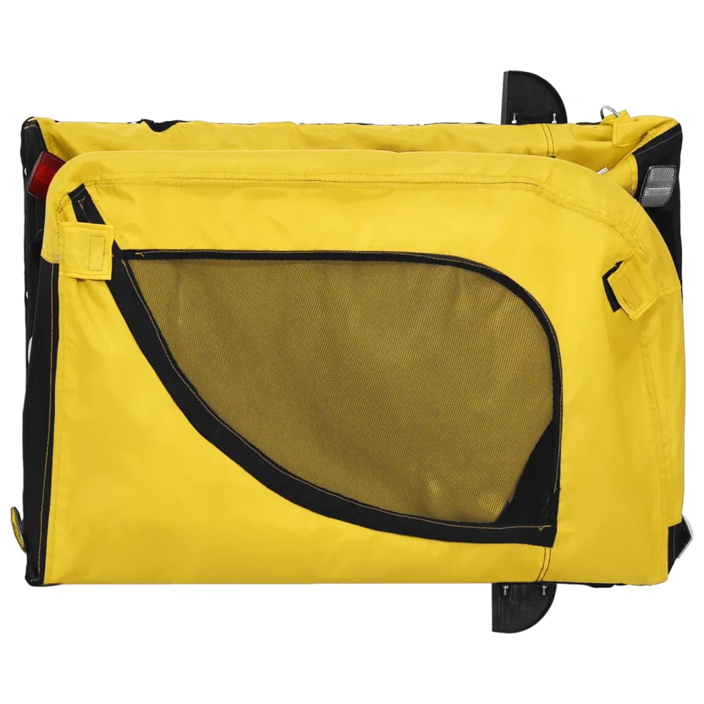 Pet Bike Trailer | Yellow and Black | Oxford Fabric, Iron, PVC