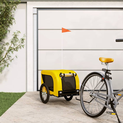 Pet Bike Trailer | Yellow and Black | Oxford Fabric, Iron, PVC
