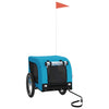 Pet Bike Trailer Blue and Black Oxford Fabric and Iron