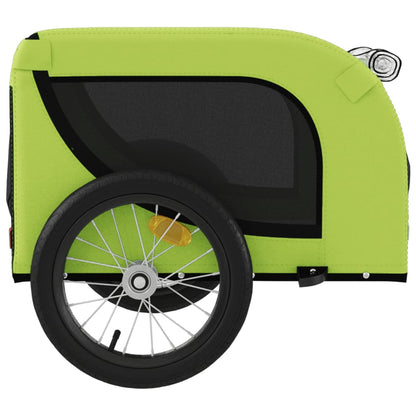 Pet Bike Trailer Green and Black Oxford Fabric and Iron