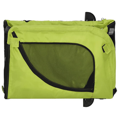 Pet Bike Trailer Green and Black Oxford Fabric and Iron