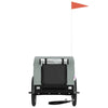 Pet Bike Trailer Grey and Black Oxford Fabric and Iron