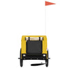Pet Bike Trailer Yellow and Black Oxford Fabric and Iron