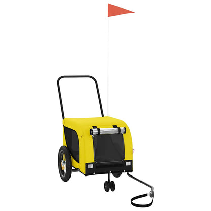 Pet Bike Trailer | Yellow and Black | Oxford fabric, iron, PVC | Small