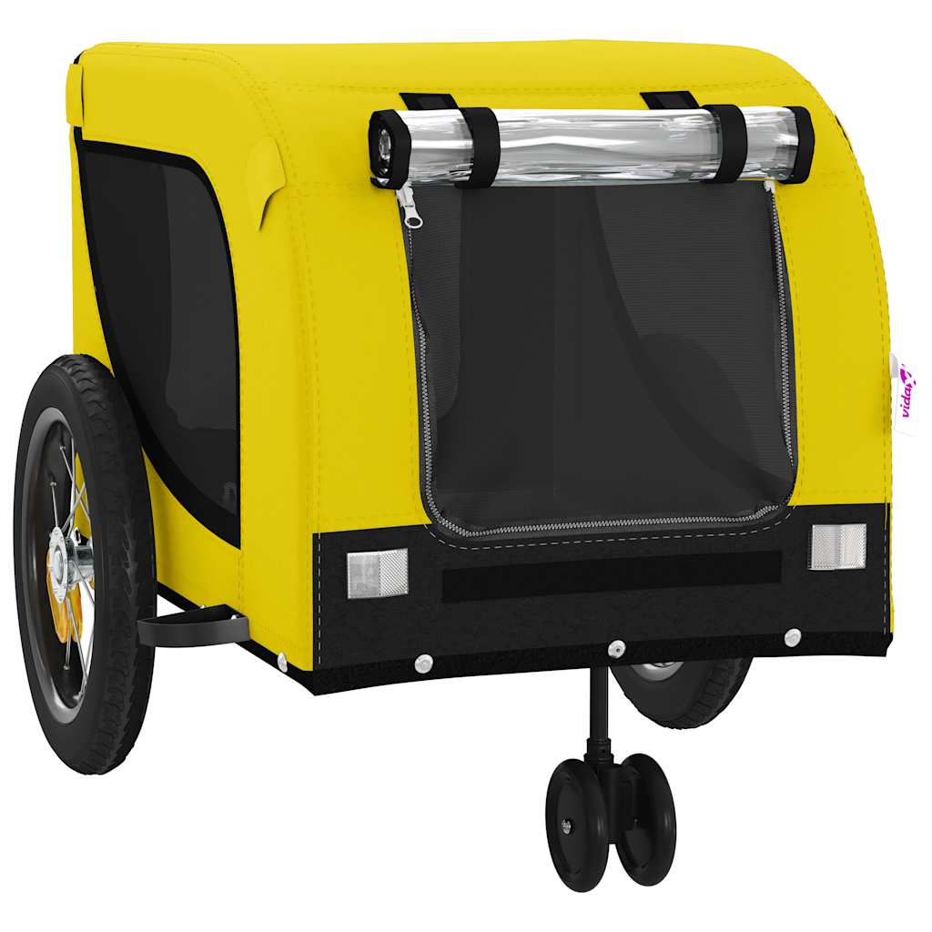 Pet Bike Trailer | Yellow and Black | Oxford fabric, iron, PVC | Small