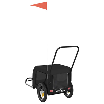 Pet Bike Trailer Black Oxford Fabric and Iron