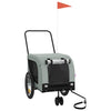 Pet Bike Trailer Grey and Black Oxford Fabric and Iron
