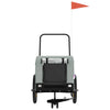Pet Bike Trailer Grey and Black Oxford Fabric and Iron