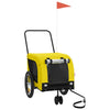 Pet Bike Trailer Yellow and Black Oxford Fabric and Iron