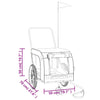 Pet Bike Trailer Blue and Black Oxford Fabric and Iron