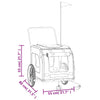 Pet Bike Trailer Yellow and Black Oxford Fabric and Iron