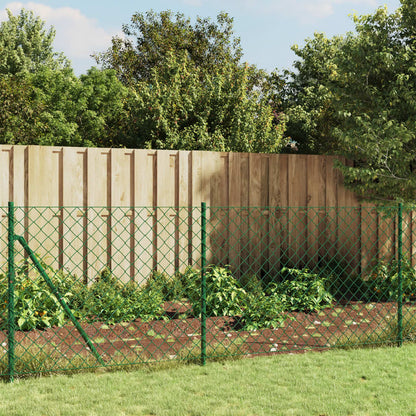 Chain Link Fence Green 0.8x10 m