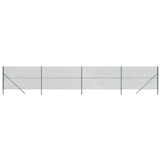 Chain Link Fence Green 1.4x10 m