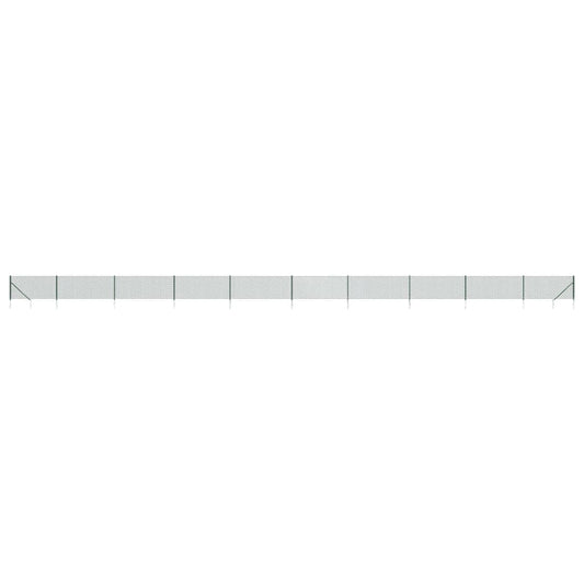 Chain Link Fence with Spike Anchors Green 1x25 m